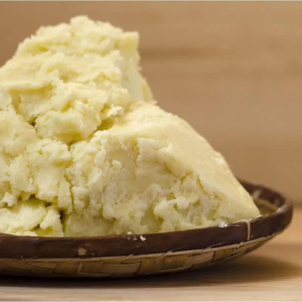 Unrefined shea butter, stone-ground in Bobo-Dioulasso, Burkina Faso