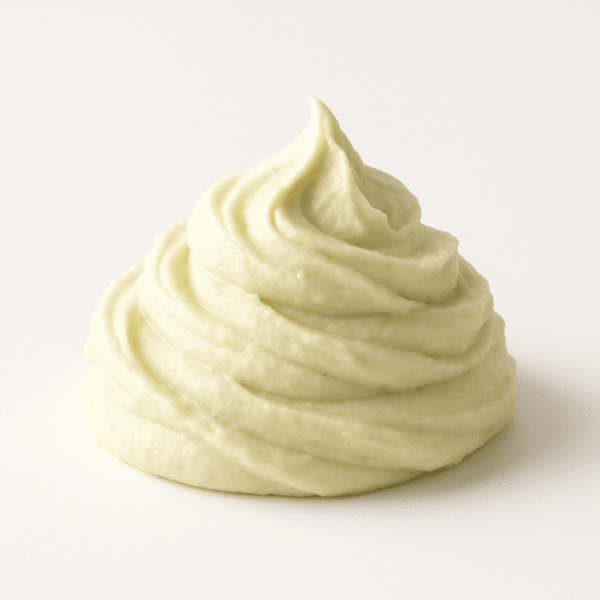 Raw whipped avocado butter mound, wholesale cosmetic grade